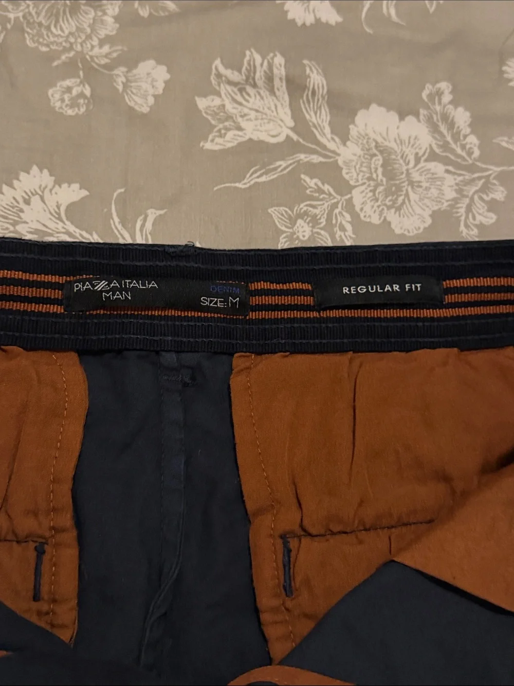 PiazzaItalia Navy Flat-Front Casual Shorts